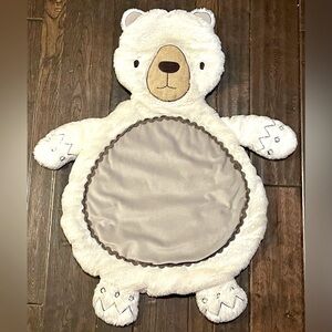 Levtex Baby LARGE Fur Bear Rug Plush Mat - Infant Baby Toddler Play Tummy Time